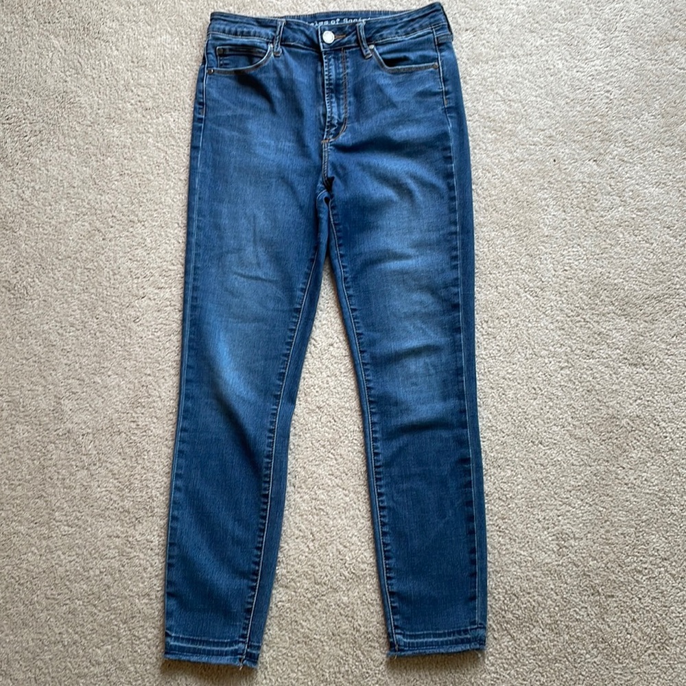 Articles of Society Jeans High Waist Skinny Cropped Raw Hem